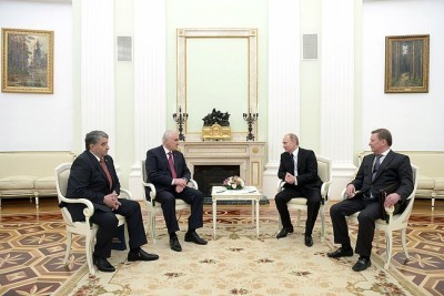 Начало встречи с Президентом Республики Южная Осетия Леонидом Тибиловым
