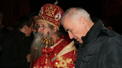 Рождественский Крестный ход. Епископ Амвросий Мефонский и президент Тибилов